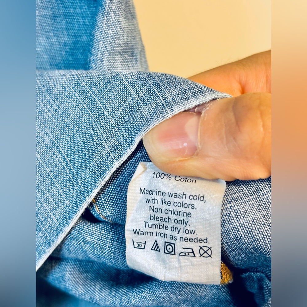 J. Crew Denim Blue Chambray Shirt Dress - Picture 5 of 6